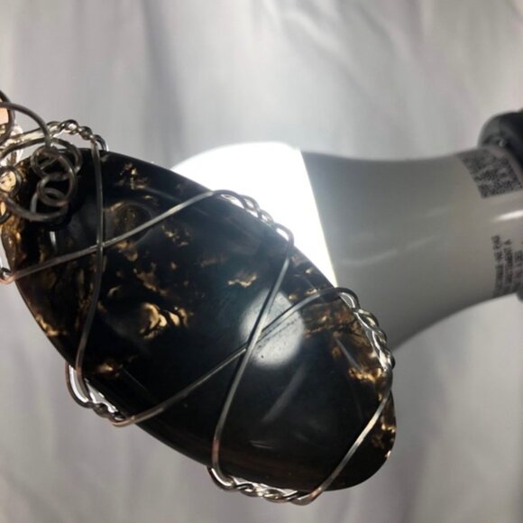 Crazy Lace Plume Agate  Necklace Pendant - Picture 4 of 5